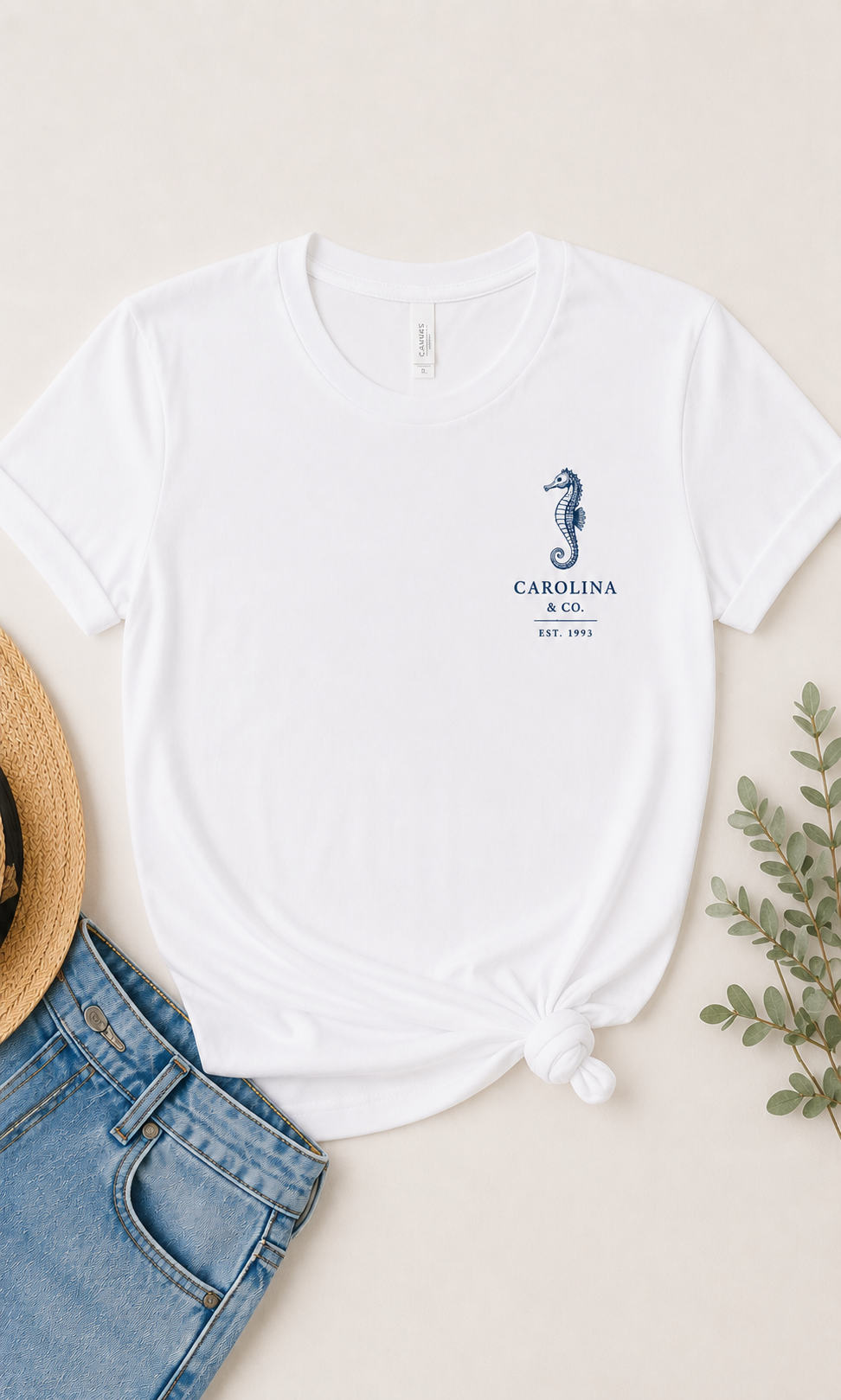 Carolina & Co. Seahorse Logo Tee